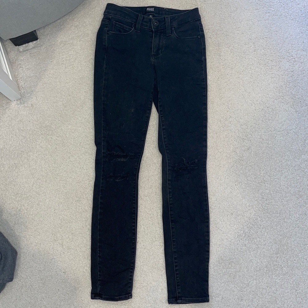 Paige black skinny jeans
